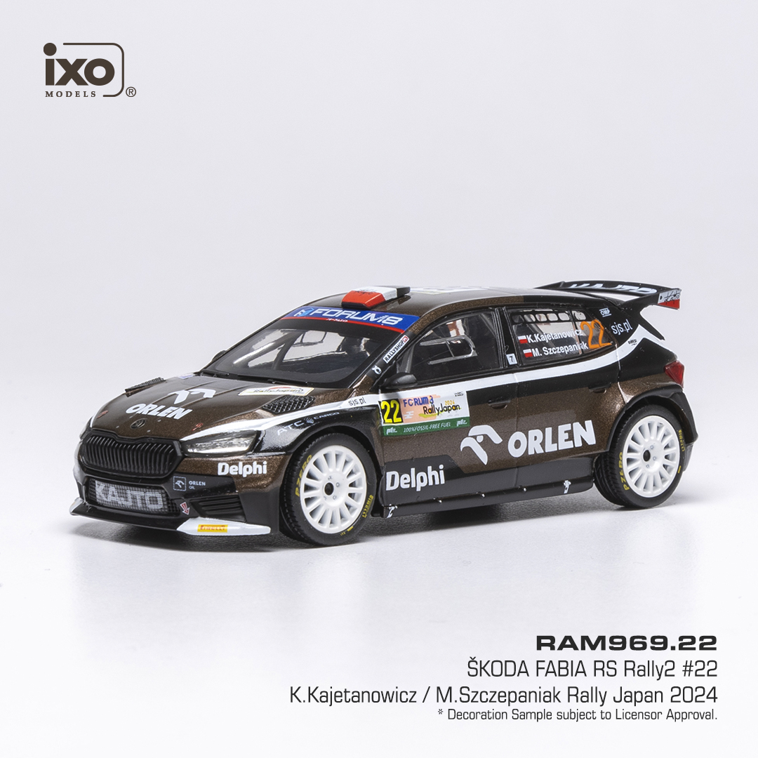 Skoda Fabia RS Rally2 No.22 Rally Japan 2024 Kajetanowicz/Szczepaniak - 1:43
